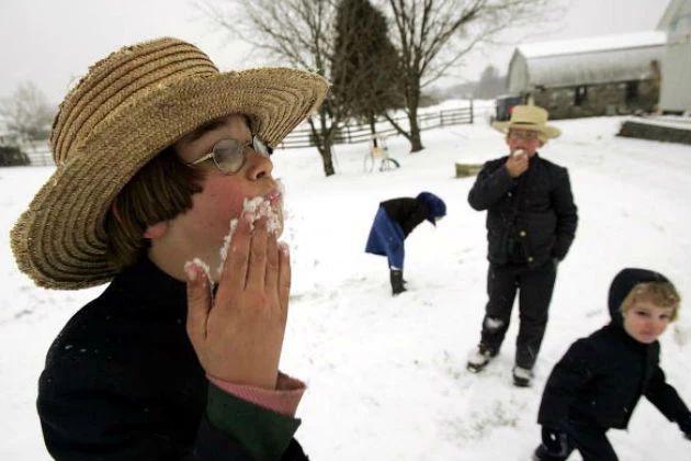 eating snow